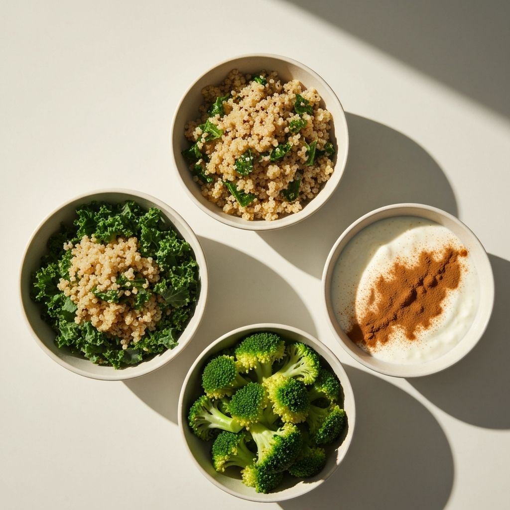 Three balanced bowls arranged symmetrically